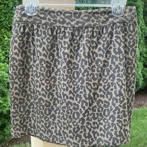 Banana Republic Leopard Print Skirt, Size 0